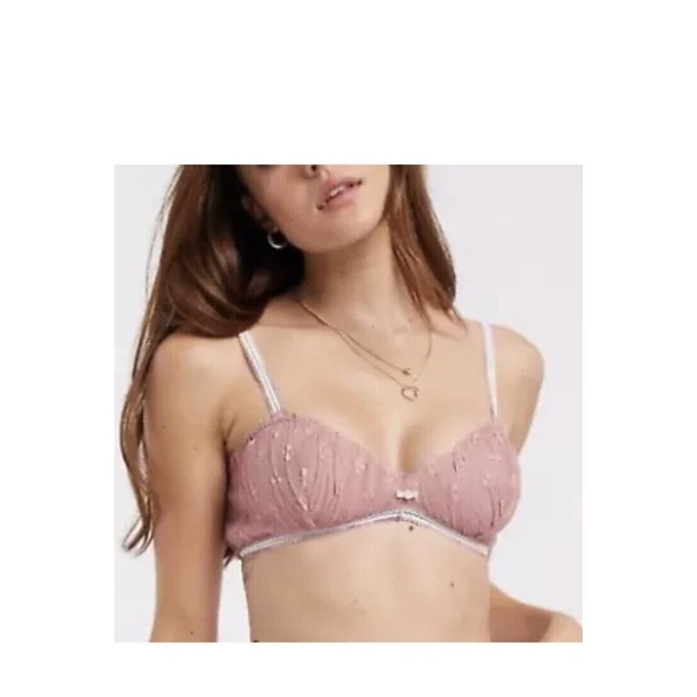 Free People Woman's Intimately Gabriella Bralette Pixie Nude SZ S‎